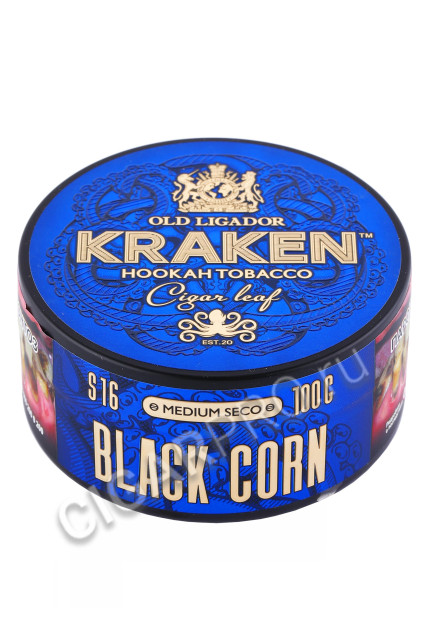 табак для кальяна kraken black corn s16 medium seco 100г