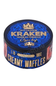 Табак для кальяна Kraken Cream Waffles L10 Strong Ligero 100г