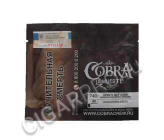 табак для кальяна cobra la muerte devils nut cake (кобра дьявольский пирог с орехами) 40г