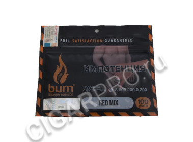 табак для кальяна burn red mix (берн ред микс) 100г