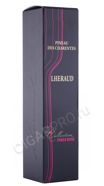 подарочная упаковка пино де шаран pineau des charentes lheraud rose 0.75л