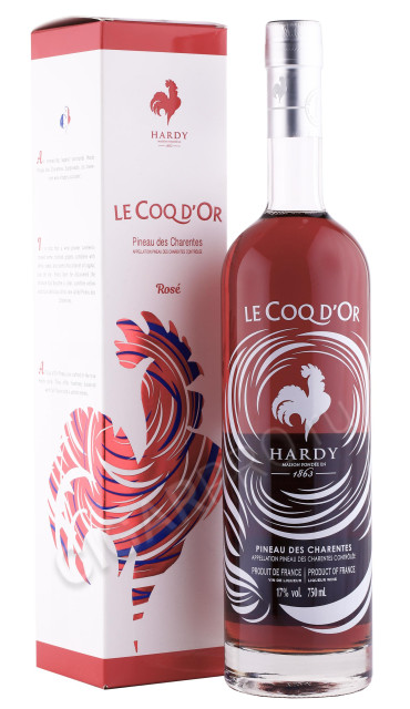 пино де шарант hardy le coq dor rose aoc 0.75л в подарочной упаковке