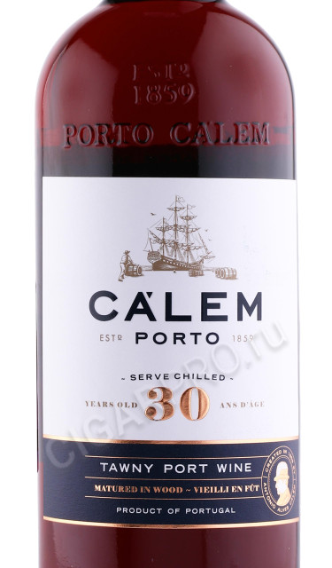 этикетка портвейн calem tawny 30 years 0.75л