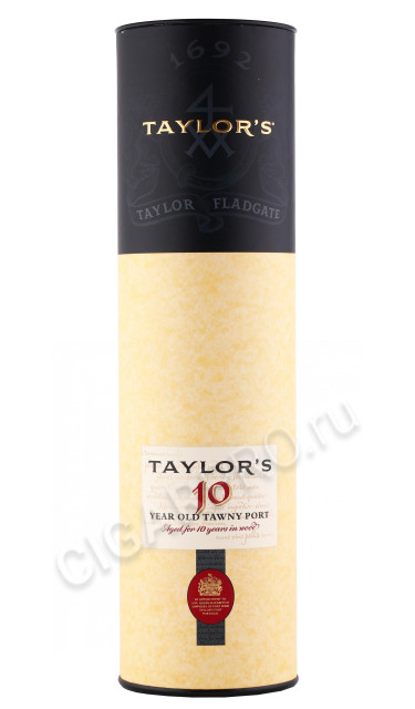 подарочная туба портвейн taylors 10 year old tawny port  0.75л