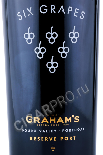 этикетка портвейн grahams six grapes reserve port 0.75л