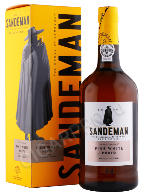 портвейн sandeman fine white porto douro dop 0.75л в подарочной упаковке