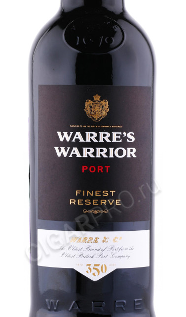 этикетка портвейн warres warrior finest reserve 0.75л