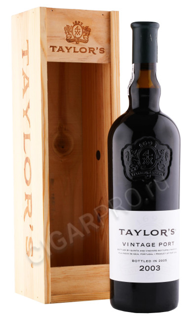 портвейн taylors vintage port 2003 года 0.75л в деревянной упаковке