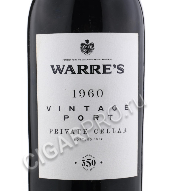 этикетка warres vintage port 1960