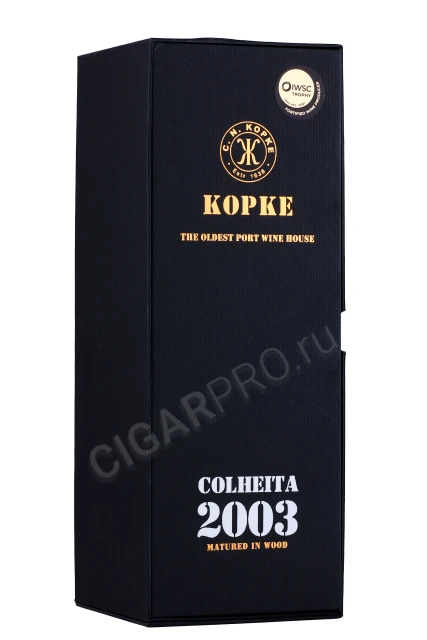 Подарочная коробка Портвейн Копке Колейта 2003г 0.75л
