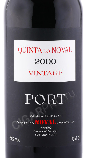 этикетка портвейн noval vintage 2000 года 0.75л