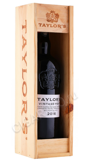деревянная упаковка портвейн taylors vintage port 2016 года 0.75л