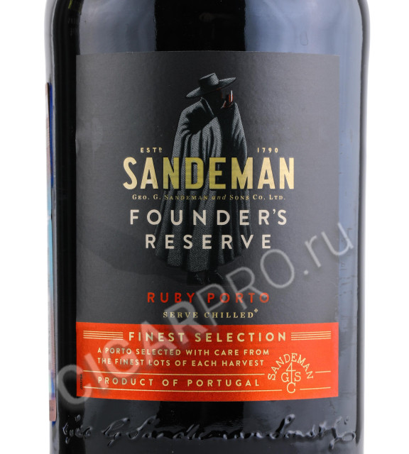 этикетка sandeman founders reserve