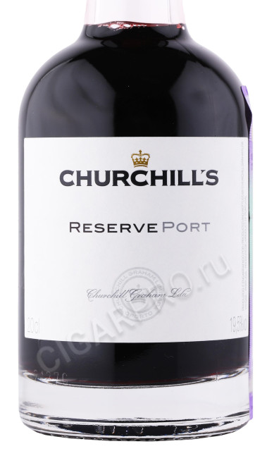 этикетка портвейн churchills reserve port 0.2л