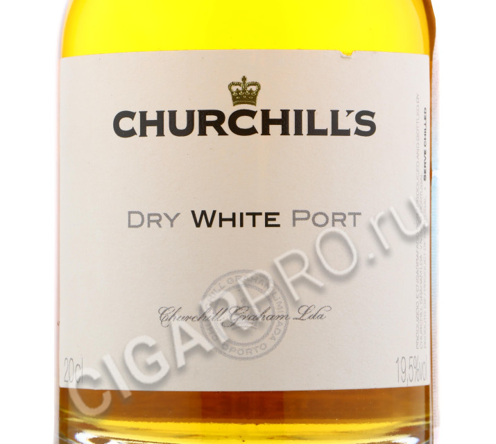 этикетка churchills white port dry aperitif 0.2 l