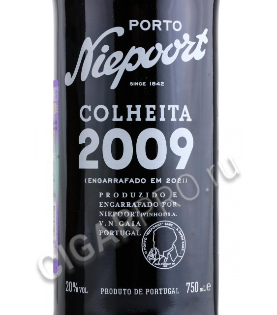 этикетка niepoort colheita porto 2009