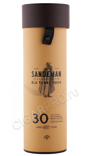 подарочная туба портвейн sandeman tawny porto 30 years old douro dop 0.5л
