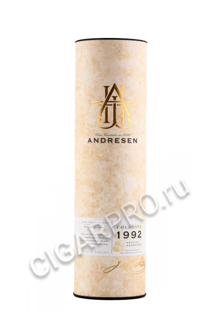 подарочная упаковка португальский портвейн andresen colheita 1992 0.75л