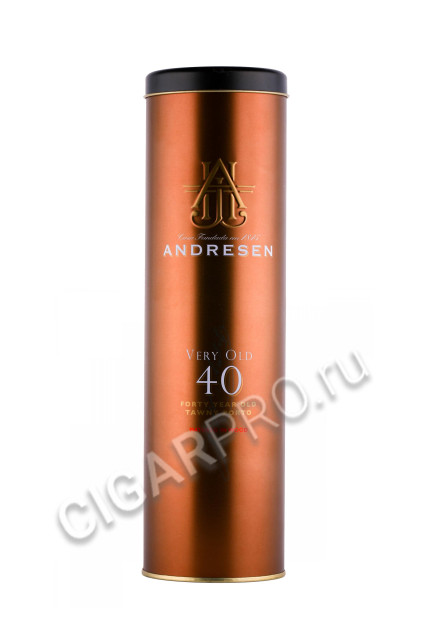 подарочная упаковка портвейн andresen very old 40 years porto 0.75л