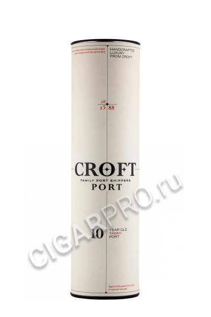 подарочная упаковка портвейн croft tawny port 10 years 0.75л