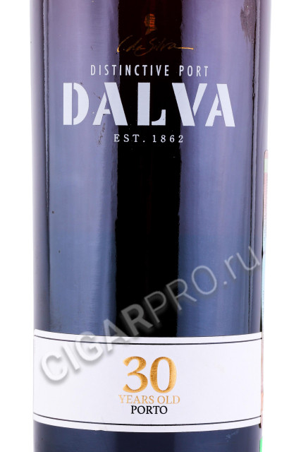 этикетка портвейн dalva porto 30 years 0.75л