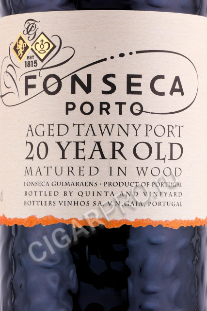 этикетка портвейн fonseca 20 years 0.75л