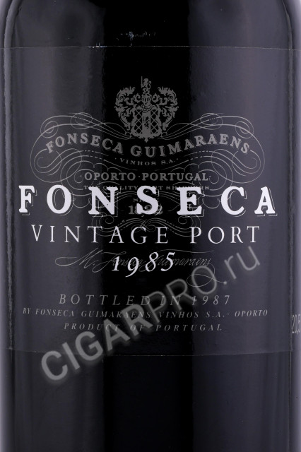 этикетка портвейн fonseca vintage 1985 years 0.75л