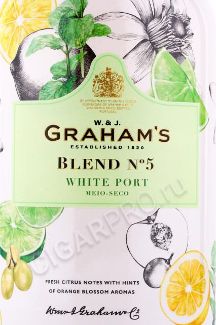 этикетка портвейн grahams blend №5 0.75л