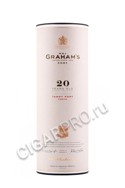 подарочная упаковка портвейн grahams tawny port 20 years port 0.75л