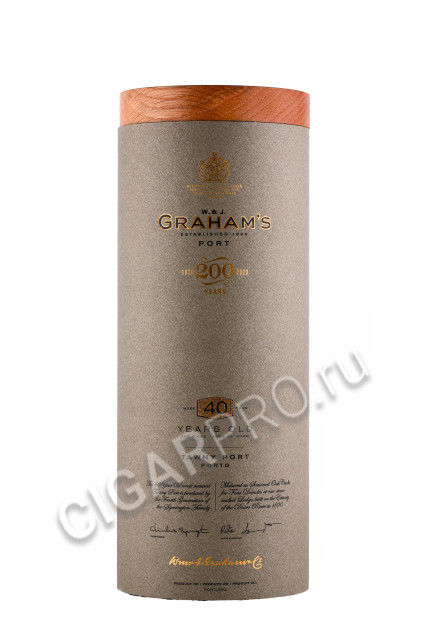 подарочная упаковка портвейн grahams tawny port 40 лет 0.75л