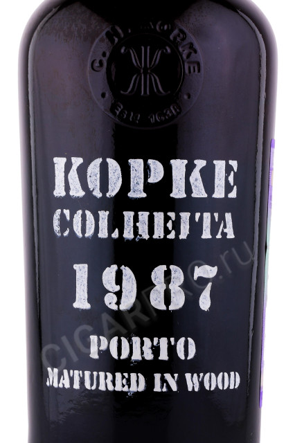 этикетка портвейн kopke colheita 1987 0.75л