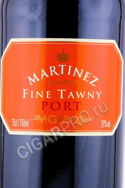 этикетка портвейн martinez fine tawny 0.75л