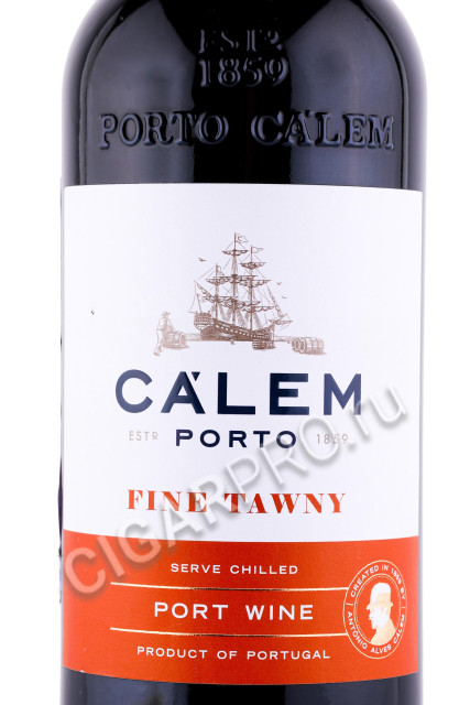 этикетка портвейн porto calem fine tawny 0.75л