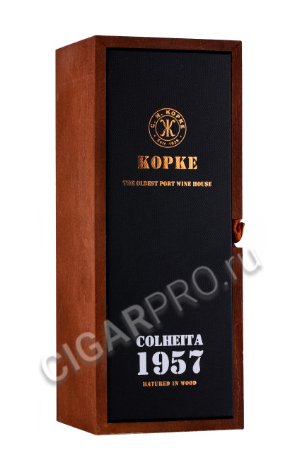 подарочная упаковка портвейн porto kopke colheita 1957 0.75л