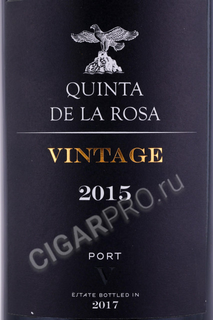 этикетка портвейн quinta de la rosa vintage 2015 0.75л