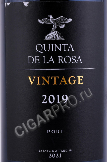 этикетка портвейн quinta de la rosa vintage 0.75л