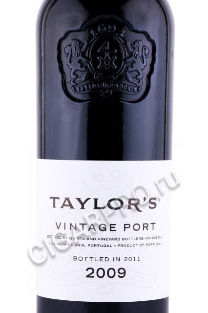 этикетка портвейн taylors vintage port 2009 0.75л