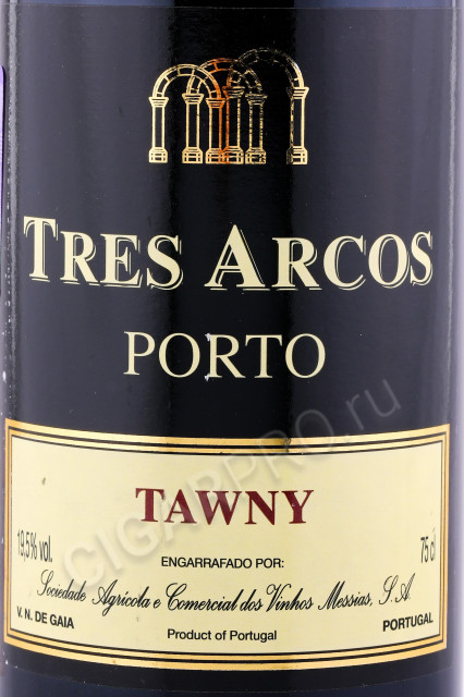 этикетка портвейн tres arcos tawny 0.75л