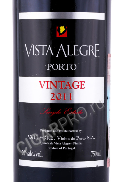 этикетка портвейн vista alegre vintage 2011 0.75л