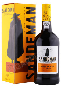 портвейн sandeman fine tawny porto douro dop 0.75л в подарочной упаковке
