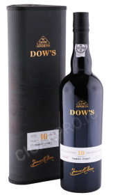 портвейн dows 10 years old tawny port 0.75л в подарочной тубе