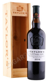 портвейн taylors vintage port 2016 года 0.75л в деревянной упаковке