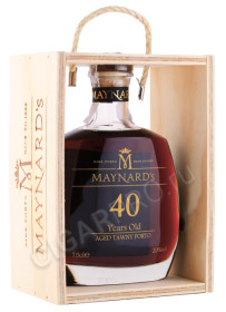 подарочная упаковка портвейн maynards tawny porto 40 years 0.75л