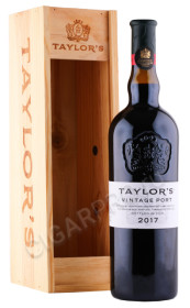 портвейн taylors vintage port 2017 года 0.75л в деревянной упаковке