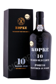 портвейн porto kopke 10 years 0.75л в подарочной упаковке