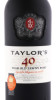 этикетка портвейн taylors tawny port 40 yo 0.75л