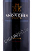 этикетка портвейн andresen vintage 2005 0.75л