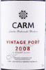 этикетка портвейн carm familia roboredo madeira lbv 2008 0.75л