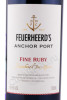этикетка портвейн feuerheerds anchor port fine ruby 0.75л