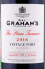 этикетка портвейн grahams the stone terraces vintage 0.75л